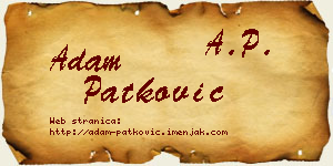 Adam Patković vizit kartica
